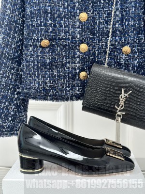 Miss Dior 4cm Pump Black Patent Calfskin 