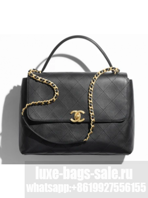 Chanel MAXI FLAP BAG WITH TOP HANDLE AS5543 BLACK