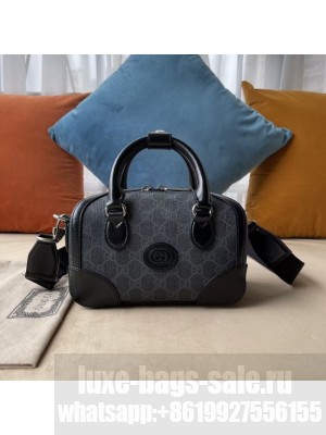 Gucci Small duffle bag with Interlocking G 723307 black