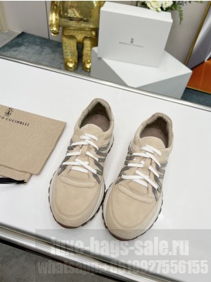 Brunello Cucinell Suede and techno fabric runners sneakers 05