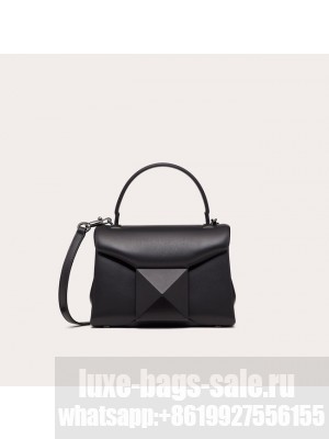 VALENTINO ONE STUD mini sheepskin shoulder bag WB0L13M black