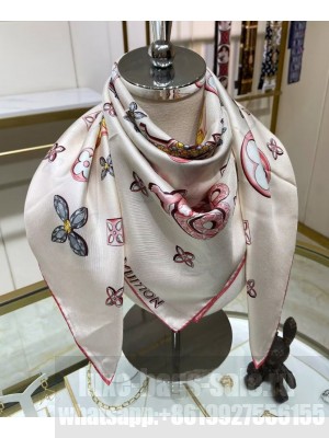 Louis Vuitton Women's Precious Dragon Silk Square 90 White