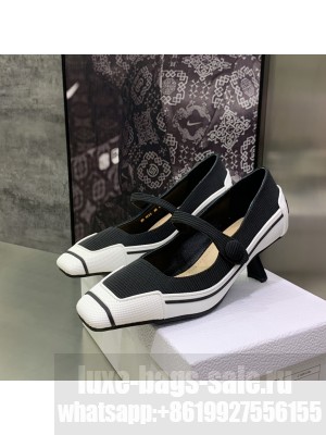 Christian Dior D-MOTION PUMP Technical Black Fabric and White Rubber