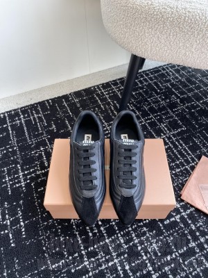 Miu Miu Lambskin sneakers black