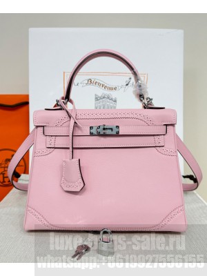 Hermes Hermes Kelly Ghillies 34 Retourne Handbag Pink