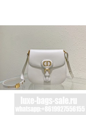 DIOR BOBBY FRAME BAG Cognac-Colored Box Calfskin M9333U white