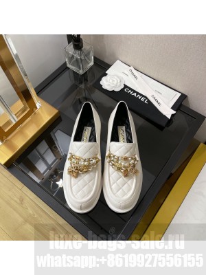 Chanel Chain Lambskin With Jewelry Loafers G38922 Black 2022 Collection 
