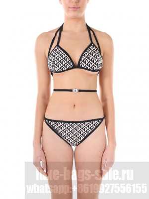 MARINE SERRE  Bikini Swimsuit Black/White