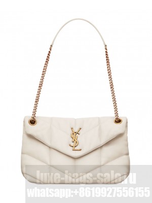 Saint Laurent Puffer Small In Nappa Leather Cream