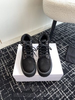 CELINE KURT LACE-UP MID BOOT BLACK