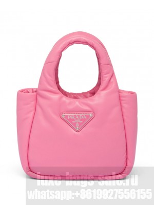Prada Small Padded Prada Soft Nappa-leather Bag 1BA359 Pink