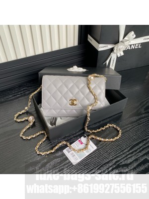Chanel WALLET ON CHAIN AP4282 gray