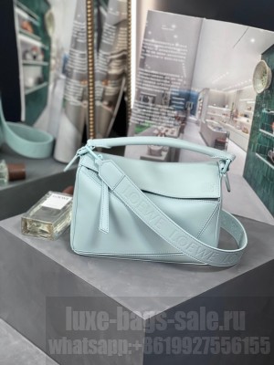 Loewe Puzzle Bag Leather 1310 light blue