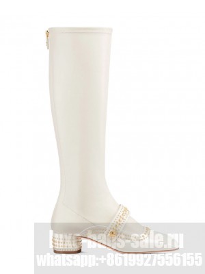 Christian Dior Women's Belle-D Heeled Boot White