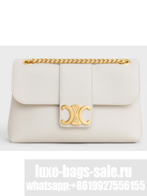 CELINE TEEN CELINE VICTOIRE BAG IN SUPPLE CALFSKIN 116593 WHITE