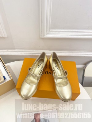 Louis Vuitton Romy Mary Jane Pump Gold