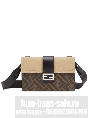 Fendi Baguette Pouch Fabric Bag 7M0295 Cream