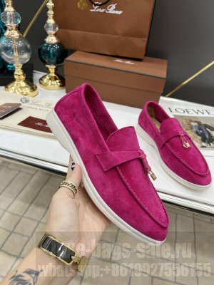Loro Piana Unisex Summer Charms Walk Moccasin Suede Calfskin 2022 Collection 03