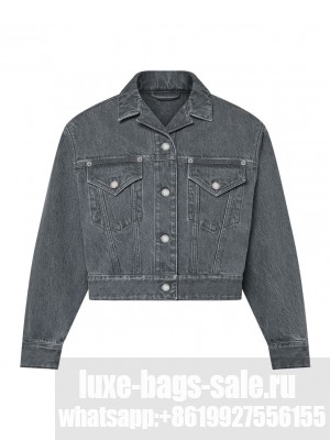 Louis Vuitton Women's Washed Denim Jacket Gray