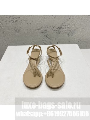 Bottega Veneta Dot Lambskin Medium-Heel Sandals 5.5cm Beige 2022 Collection