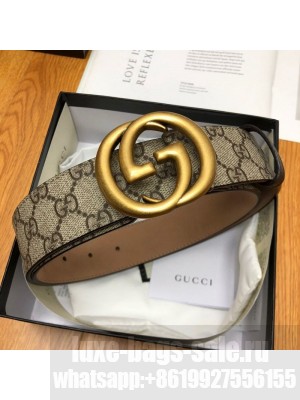 Gucci GG Canvas Belt 38mm with Interlocking G Buckle Beige  Collection