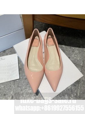Christian Dior BALLERINA FLAT  Pink Patent Calfskin 2022 Collection