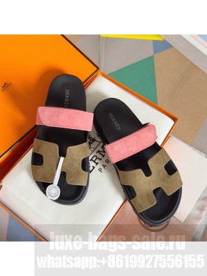 Hermes Unisex Chypre Flat Sandals 013