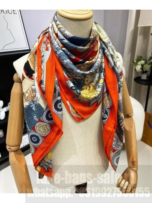 Louis Vuitton Women's Boutique Bookcase Scarf Orange
