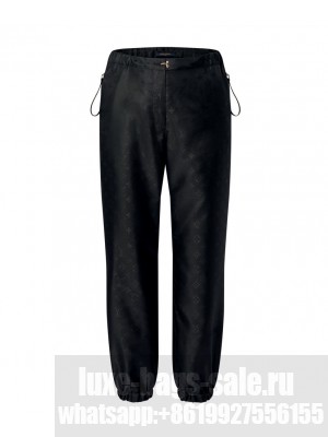 Louis Vuitton Women's Shiny Monogram Jogging Pants Black