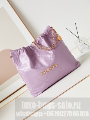 CHANEL 22 HANDBAG AS3261 light Purple