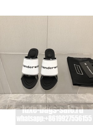 Alexander Wange lastic fabric Slide Sandals 10.5cm White 2022 Collection