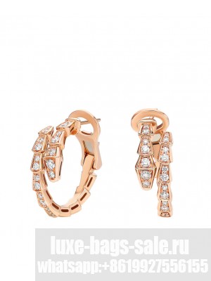 Bvlgari Women's Serpenti Viper Earrings Red