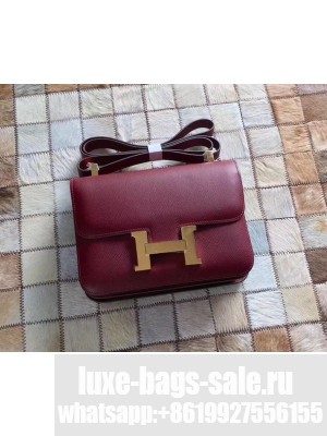 Hermes Constance 18/23 Bag in original Epsom Leather burgundy