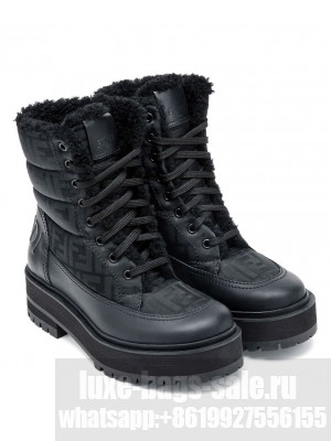Fendi Women's Signature Biker Boots 8T8245 Black