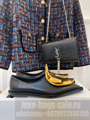 JIL SANDER Lambskin Loafers Black