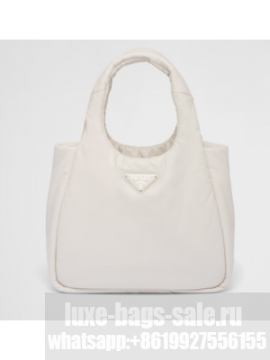 Prada Medium padded Soft nappa leather bag 1BG413 white