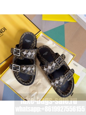 Fendi Feel Unisex Flat Slide Sandals 015