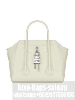 Givenchy Mini Antigona Lock Handbag Cream