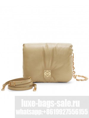 Loewe Puffer Goya Bag In Shiny Nappa Lambskin Khaki