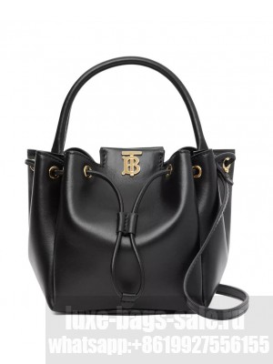 Burberry Monogram Motif Leather Bucket Bag