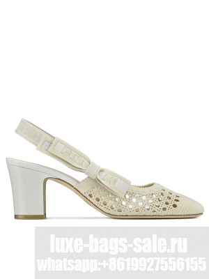 Christian Dior & Moi Women's Slingback Pump Cream