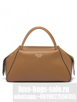 Prada Medium Leather Prada Supernova Handbag 1BA365 Coffee