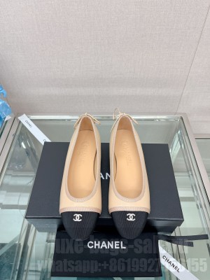 Chanel Calfskin & Grosgrain Ballet Flat with Back Bow 2023 01