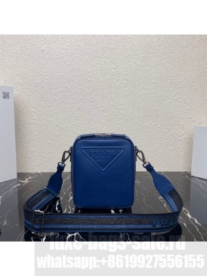 Prada Saffiano leather shoulder bag 2VH154 blue