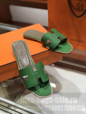 Hermes Oran Flat slippers in epsom leather 018 2021 Collection