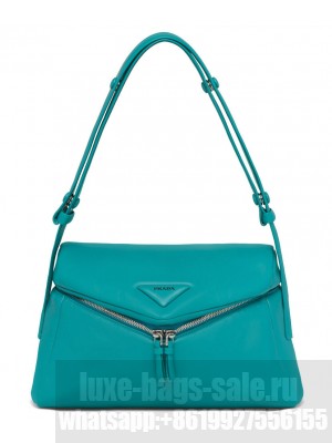 Prada Padded Nappa Leather Prada Signaux Bag 1BC165 Blue