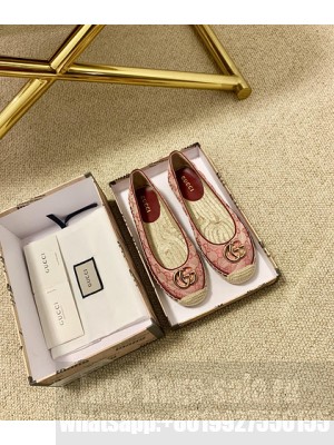 GUCCI GG MATELASSÉ CANVAS ESPADRILLES PINK 2021 Collection