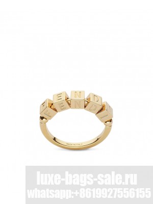 Fendi Women's Fendigraphy Ring 8AH773 Golden
