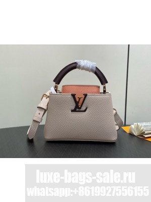 Louis Vuitton Ostrich Capucines BB M11908 Galet& Tan & Chocolate