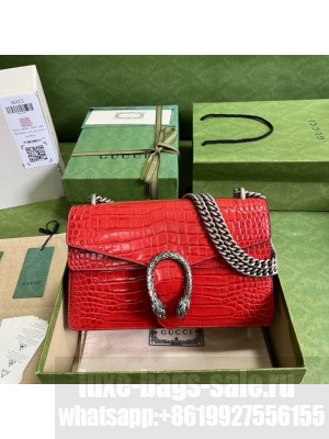 Gucci Dionysus Alligator pattern small shoulder bag 400249 red